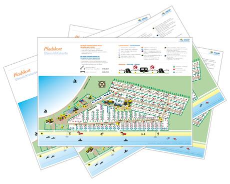 Pladskort Platzkarte Campsitemap